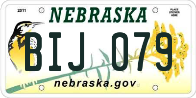 NE license plate BIJ079
