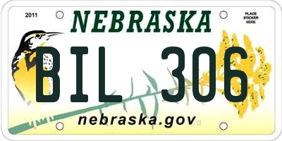 NE license plate BIL306