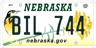 NE license plate BIL744
