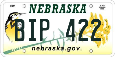 NE license plate BIP422