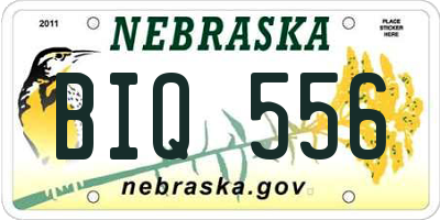 NE license plate BIQ556