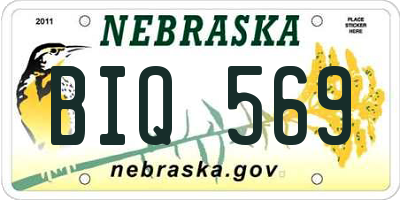 NE license plate BIQ569