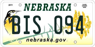 NE license plate BIS094