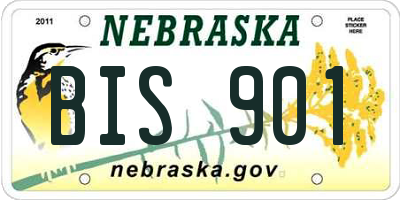 NE license plate BIS901