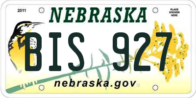 NE license plate BIS927