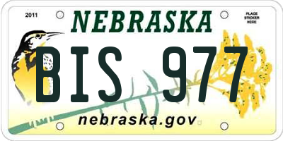 NE license plate BIS977