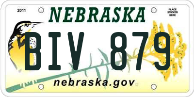 NE license plate BIV879