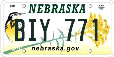 NE license plate BIY771