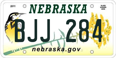 NE license plate BJJ284