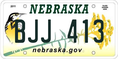NE license plate BJJ413