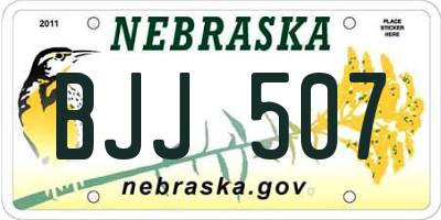 NE license plate BJJ507