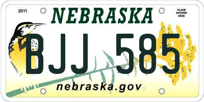 NE license plate BJJ585