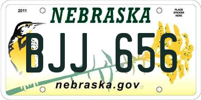 NE license plate BJJ656