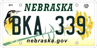 NE license plate BKA339