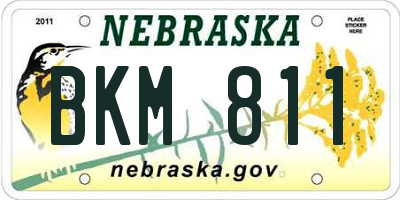 NE license plate BKM811