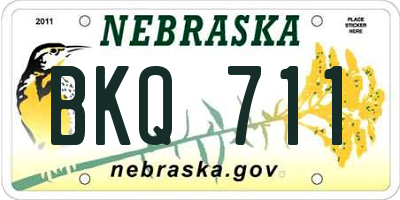 NE license plate BKQ711