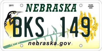 NE license plate BKS149
