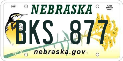 NE license plate BKS877