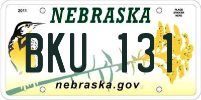 NE license plate BKU131