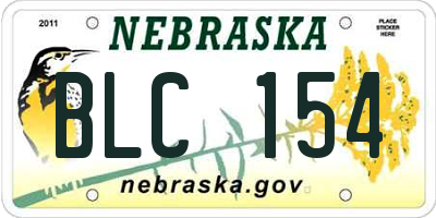 NE license plate BLC154