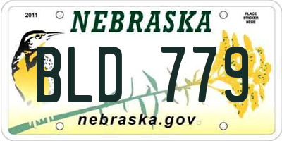 NE license plate BLD779