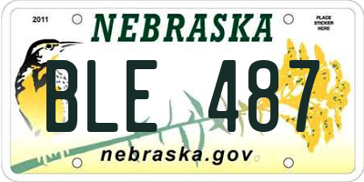 NE license plate BLE487