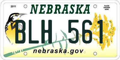 NE license plate BLH561