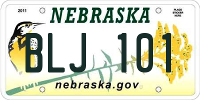 NE license plate BLJ101