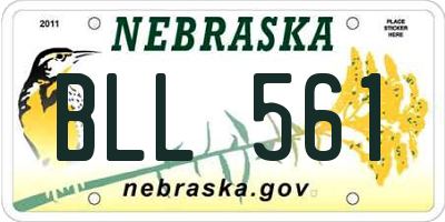 NE license plate BLL561