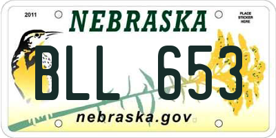 NE license plate BLL653