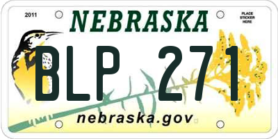 NE license plate BLP271