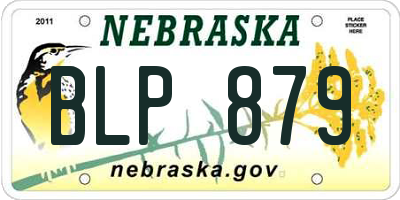 NE license plate BLP879