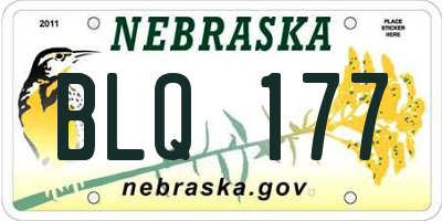 NE license plate BLQ177