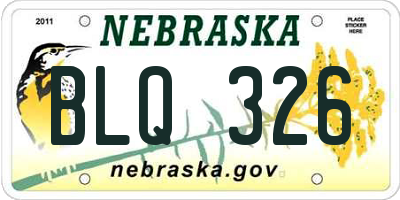 NE license plate BLQ326