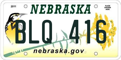 NE license plate BLQ416