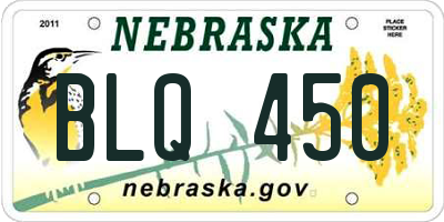 NE license plate BLQ450