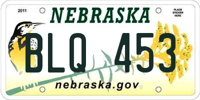 NE license plate BLQ453