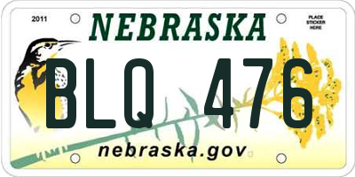 NE license plate BLQ476