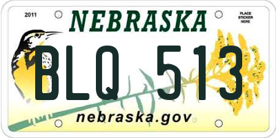 NE license plate BLQ513
