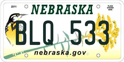 NE license plate BLQ533