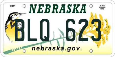 NE license plate BLQ623