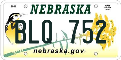 NE license plate BLQ752