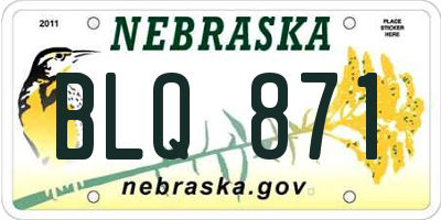 NE license plate BLQ871