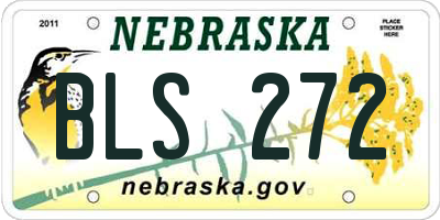 NE license plate BLS272