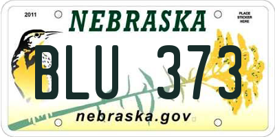 NE license plate BLU373
