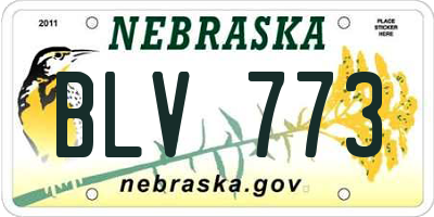 NE license plate BLV773