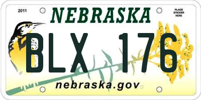 NE license plate BLX176