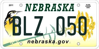 NE license plate BLZ050