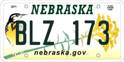 NE license plate BLZ173