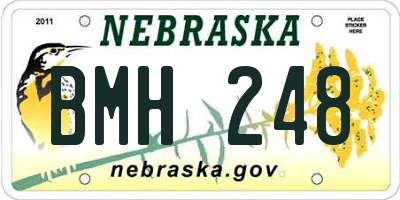NE license plate BMH248